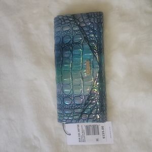 Brahmin Veronica Blue Topaz Wallet. Brand new, never used.Beautiful Leather
